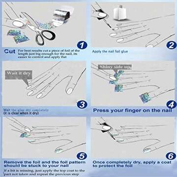 Nail Art Transfer Foil Stickers Decorations Decals Plastic Nail Tools Colorful Flying Butterflies Begonia Flowers Design NO GLUE 653