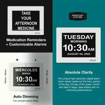 Large Digital Dementia Clock for Seniors - 2023 Model