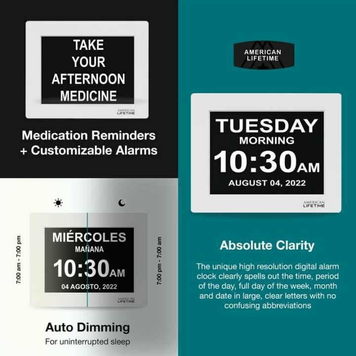 Large Digital Dementia Clock for Seniors - 2023 Model