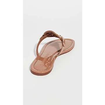 Tory Burch Women's Miller Thong Sandals in Tan, Size 9
