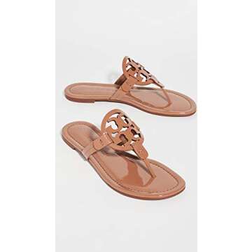 Tory Burch Women's Miller Thong Sandals in Tan, Size 9