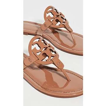 Tory Burch Women's Miller Thong Sandals in Tan, Size 9