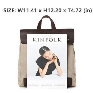 Stylish Zg Canvas Leather Casual Backpack for Women