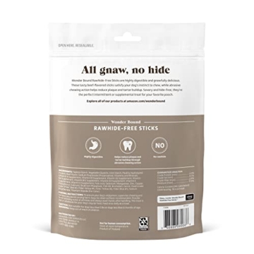 Wonder Bound Beef Dog Treat Sticks - Rawhide-Free & Healthy