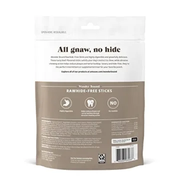 Wonder Bound Beef Dog Treat Sticks - Rawhide-Free & Healthy