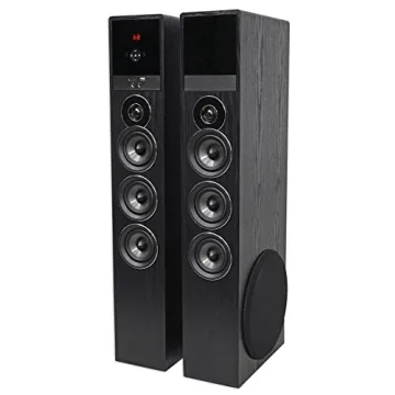 Rockville TM150B Tower Speakers with 10" Sub and Bluetooth