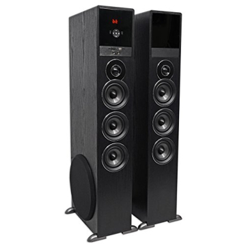 Rockville TM150B Tower Speakers with 10" Sub and Bluetooth