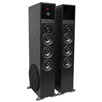 Rockville TM150B Tower Speakers with 10" Sub and Bluetooth