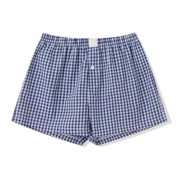 NUFIWI Women Y2K Pajamas Shorts in Trendy Gingham Design