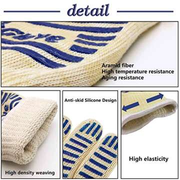 Premium Heat Resistant Oven Gloves for Grilling and Baking