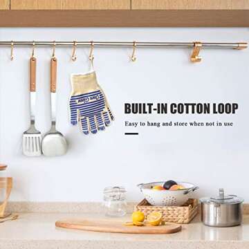 Premium Heat Resistant Oven Gloves for Grilling and Baking