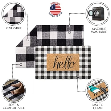 Emerson Coir Doormats 2-Pack Elegant Outdoor Mats