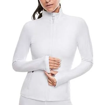 VUTRU Women's Workout Yoga Jacket Full Zip Running Track Jacket
