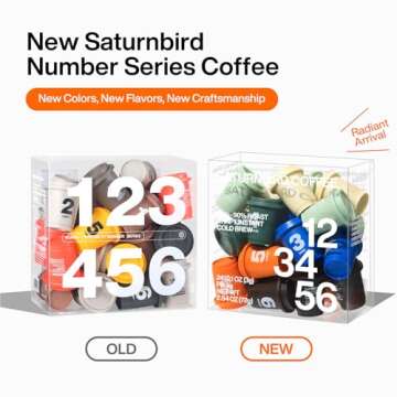 SATURNBIRD Coffee Instant Cold Brew - Light, Medium, Dark Roast Variety Pack, 6 Roast Levels (NO.1-6), 100% Arabica with DIAMONDUST Technology, 24 Single Serves Perfect for Iced Coffee