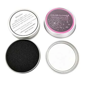 Yuyeran 2Pcs/Set Makeup Brushes Cleaner Sponge Dry Brushes Cleaner Eye Shadow or Blush Color Removal Sponge Tool