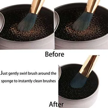 Yuyeran 2Pcs/Set Makeup Brushes Cleaner Sponge Dry Brushes Cleaner Eye Shadow or Blush Color Removal Sponge Tool