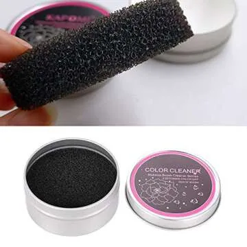 Yuyeran 2Pcs/Set Makeup Brushes Cleaner Sponge Dry Brushes Cleaner Eye Shadow or Blush Color Removal Sponge Tool