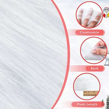 Tatuo Christmas Faux Fur Ribbon Trim for Holiday Crafts