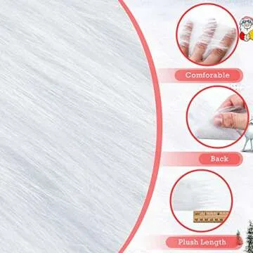 Tatuo Christmas Faux Fur Ribbon Trim for Holiday Crafts