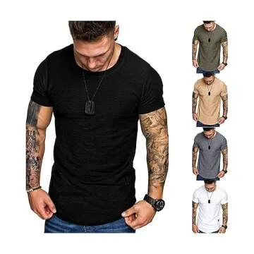 Fashion Men's Cotton Tee - Workout & Casual Essential