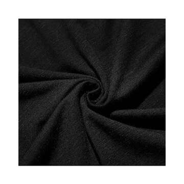 Fashion Mens T Shirt Muscle Gym Workout Athletic Shirt Cotton Tee Shirt Top Black Large