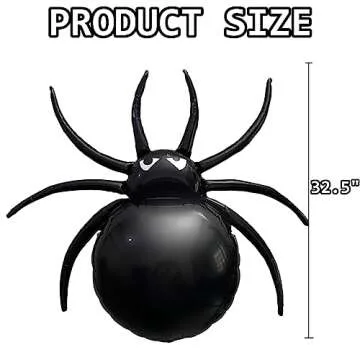 3 Pcs Spider Foil Balloons for Halloween Parties