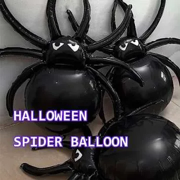 3 Pcs Spider Foil Balloons for Halloween Parties