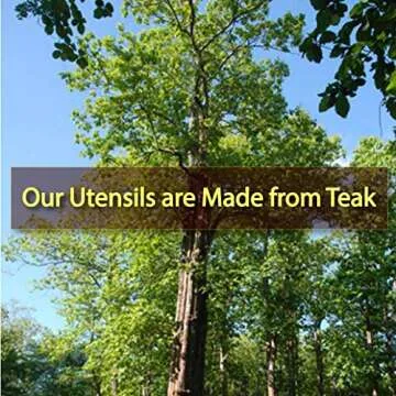 Wooden Teak 12" Soup Ladle - Good Grip and Kitchen Item. Light & Durable - Teak Utensils (Teak Wooden Ladle) (1, 12)