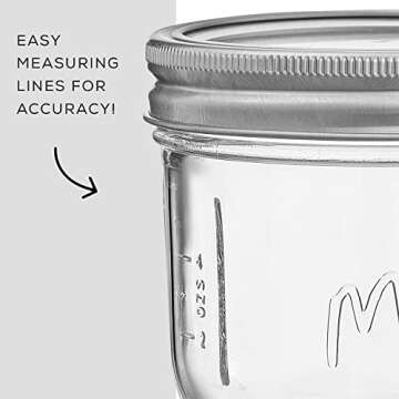 JoyJolt 8 Oz Mason Jars Set - Perfect for Canning