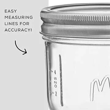 JoyJolt 8 Oz Mason Jars Set - Perfect for Canning