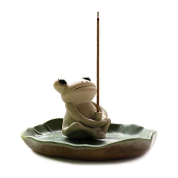 Handmade Frog Ceramic Incense Holder for Home Decor