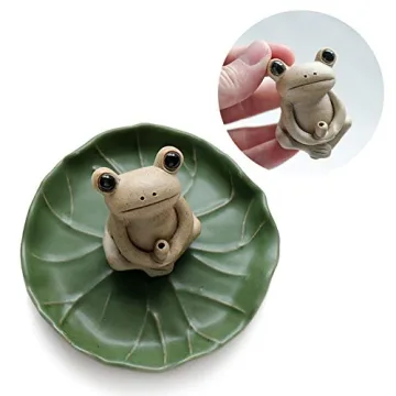 Handmade Frog Ceramic Incense Holder for Home Decor