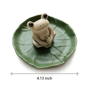Handmade Frog Ceramic Incense Holder for Home Decor