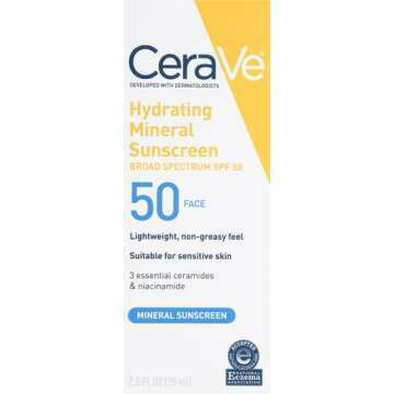 CeraVe Mineral Sunscreen SPF 50 - Travel Size 2.5 oz