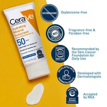 CeraVe Mineral Sunscreen SPF 50 - Travel Size 2.5 oz