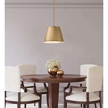 Westinghouse 6111500 Derose Transitional One-Light Indoor Pendant Light Brushed Brass Finish