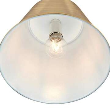 Westinghouse 6111500 Derose Transitional One-Light Indoor Pendant Light Brushed Brass Finish
