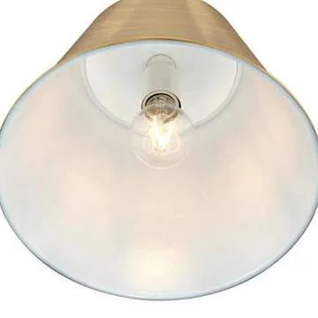 Westinghouse 6111500 Derose Transitional One-Light Indoor Pendant Light Brushed Brass Finish