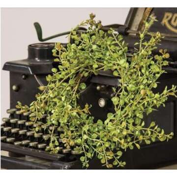 Baby Grass Candle Ring | Green | 10 Inch with 3 in Center | Faux Peppergrass Wreath