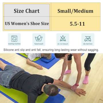 HayFeel Non Slip Pilates Socks with Grips for Women, Yoga Socks For Pure Barre,Hospital, Athletic Socks