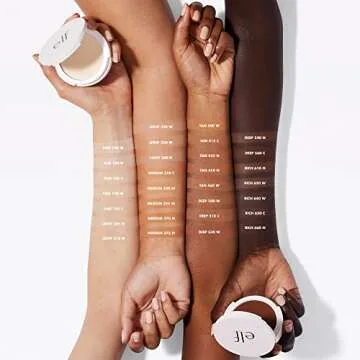 e.l.f. Camo Powder Foundation, Lightweight, Primer-Infused Buildable & Long-Lasting Medium-to-Full Coverage Foundation, Fair 120 N