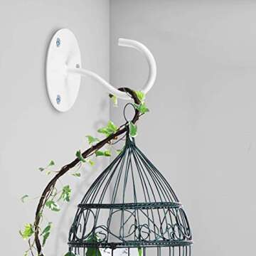 Yzerel Ceiling Hooks for Hanging Plants - Metal Plant Bracket Iron Wall Mount Lanterns Hangers for H...