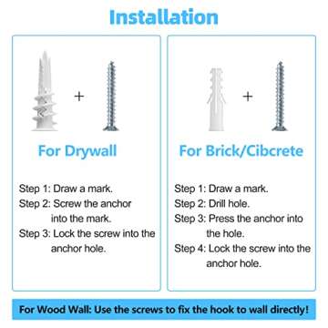 Yzerel Ceiling Hooks for Hanging Plants - Metal Plant Bracket Iron Wall Mount Lanterns Hangers for Hanging Bird Feeders, Lanterns, Wind Chimes, Planters, Outdoor Decoration Hooks (White)