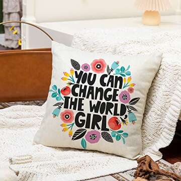 Ogiselestyle Motivational Throw Pillow Cover for Home Decor