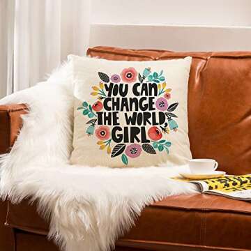 Ogiselestyle Motivational Throw Pillow Cover for Home Decor