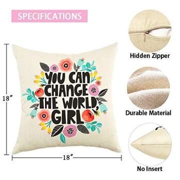 Ogiselestyle Motivational Throw Pillow Cover for Home Decor