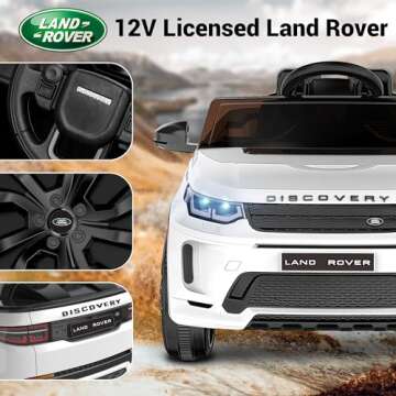 ARBELI 12V Licensed Land Rover Kids Electric Car w/Parent Remote Control, Bluetooth, Music, Shock Ab...