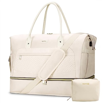 HOMIEE Travel Duffle Bag, Weekender Overnight Bag with Shoes Compartment and Wet Pocket, Large Carry...