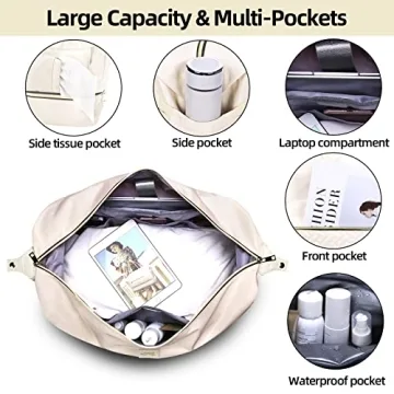 HOMIEE Travel Duffle Bag for Women with Shoe Compartment