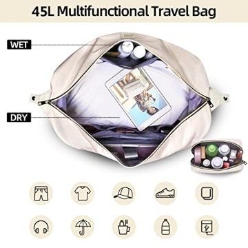 HOMIEE Travel Duffle Bag for Women with Shoe Compartment